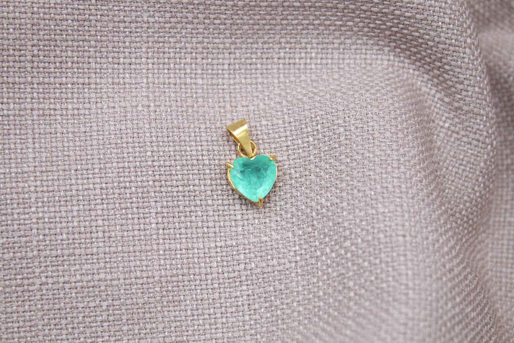 Paraiba Tourmaline Heart Pendant Gold Vermeil Minimalist Gemstone Charm