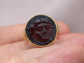 Apollo Intaglio Ring Gold Plated Sterling Silver Mythology Statement Ring