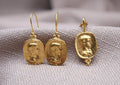 Ancient Coin Jewelry Set 22k Gold Plated Sterling Silver Necklace Earrings