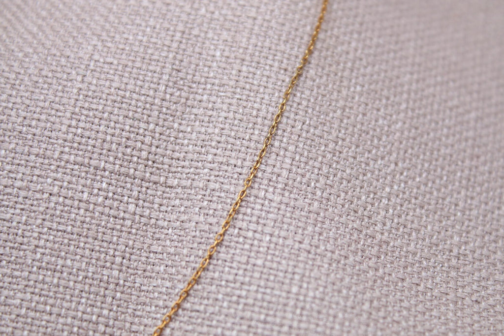Dainty Gold 1mm Chain Necklace Sterling Silver 22k Gold Plated