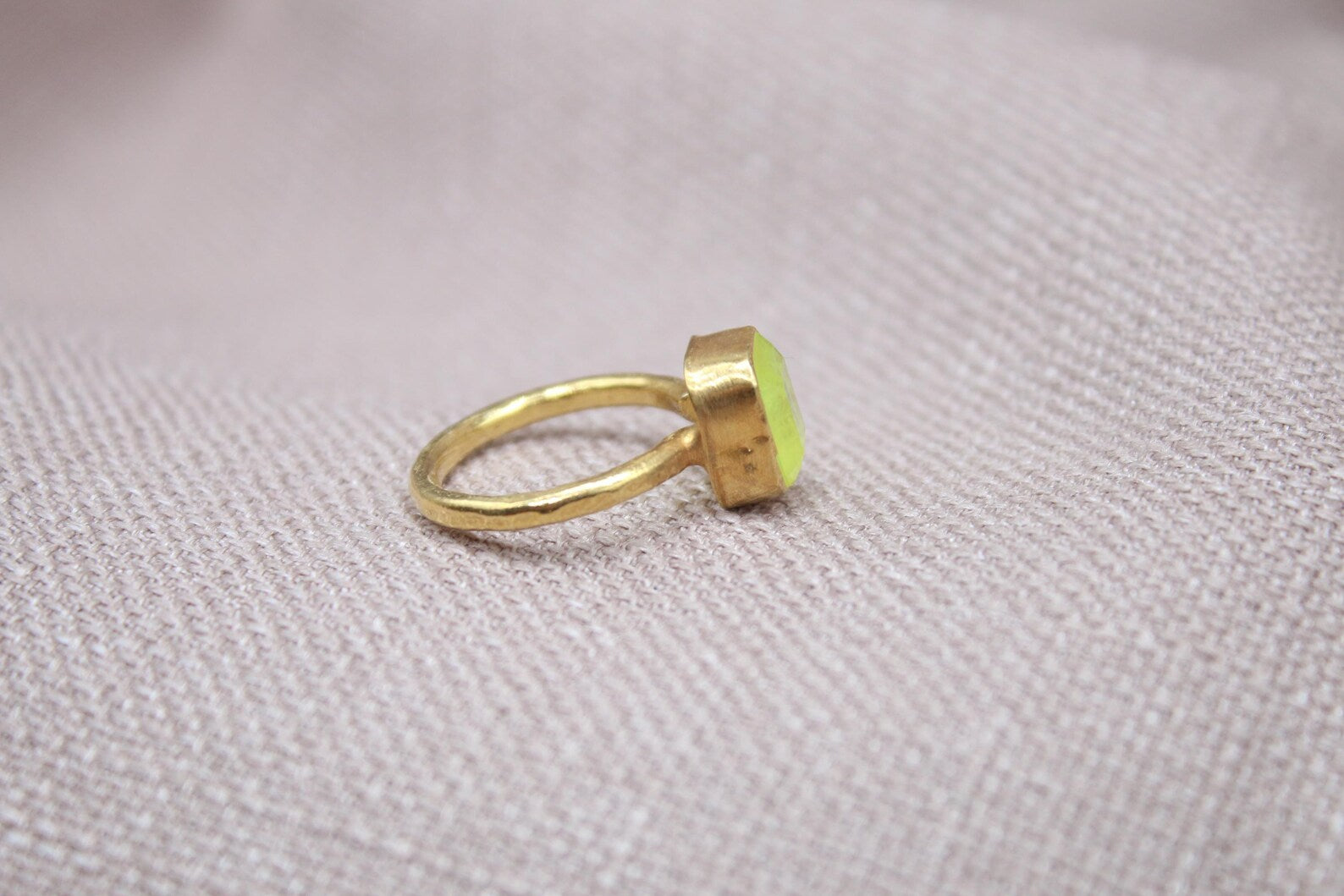Citrine Statement Ring Gold Vermeil Sterling Silver Minimalist Ring