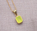 Citrine Pendant Necklace Gold Vermeil Sterling Silver Minimalist Charm