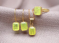 Citrine Jewelry Set Gold Vermeil Sterling Silver Matching Gemstone Set