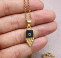 Evil Eye Gold Plated Necklace Sterling Silver Handmade Protection Pendant