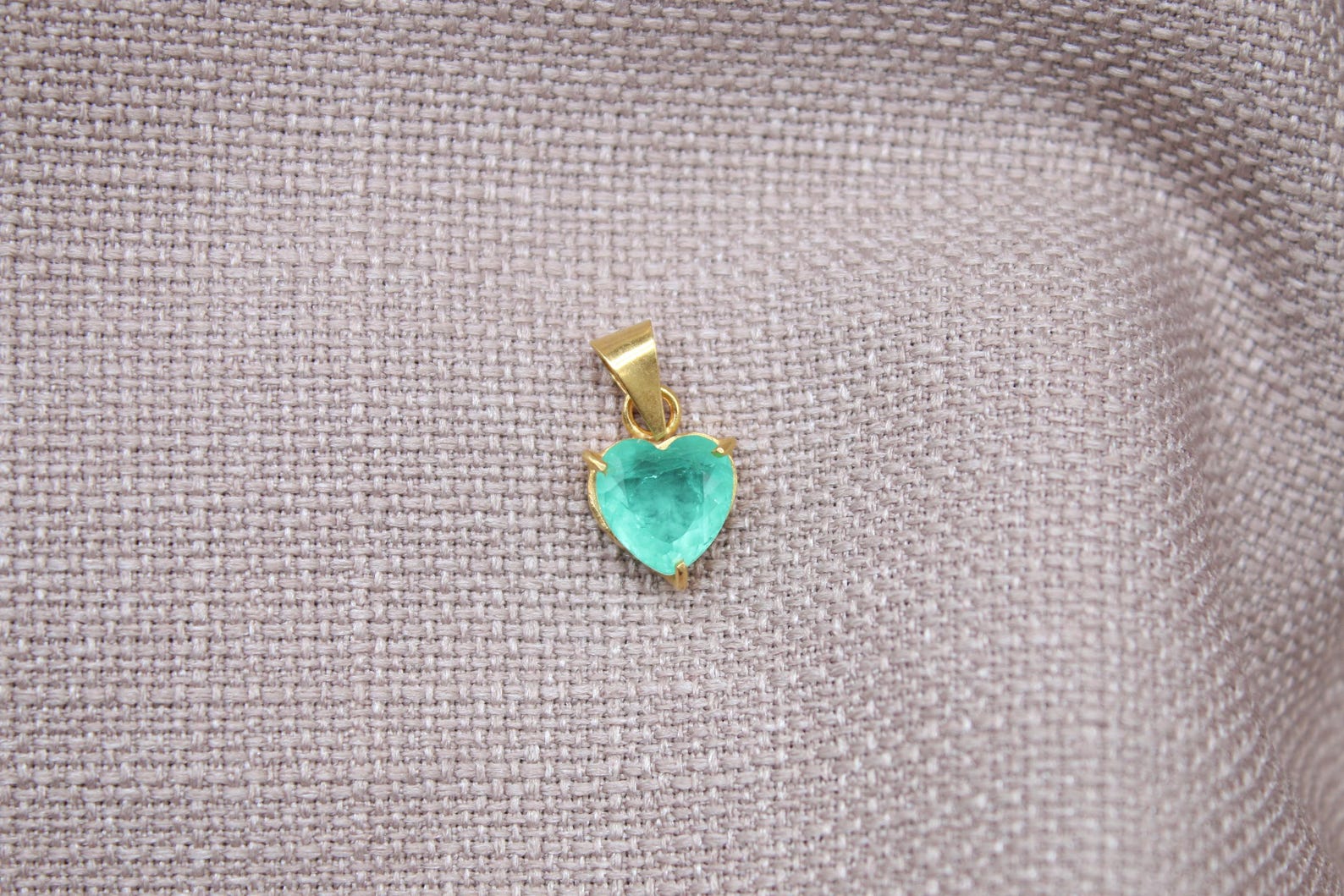 Paraiba Tourmaline Heart Pendant Gold Vermeil Minimalist Gemstone Charm