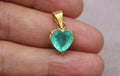 Paraiba Tourmaline Heart Pendant Gold Vermeil Minimalist Gemstone Charm