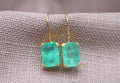 Paraiba Tourmaline Drop Earrings Gold Plated Sterling Silver