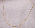 Dainty Gold 1mm Chain Necklace Sterling Silver 22k Gold Plated