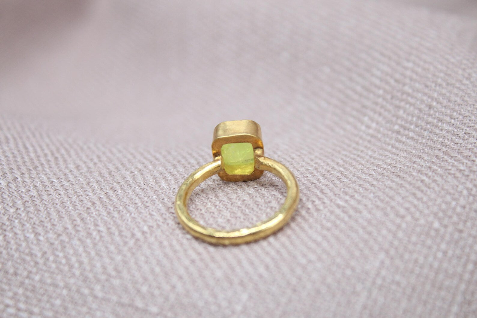 Citrine Statement Ring Gold Vermeil Sterling Silver Minimalist Ring
