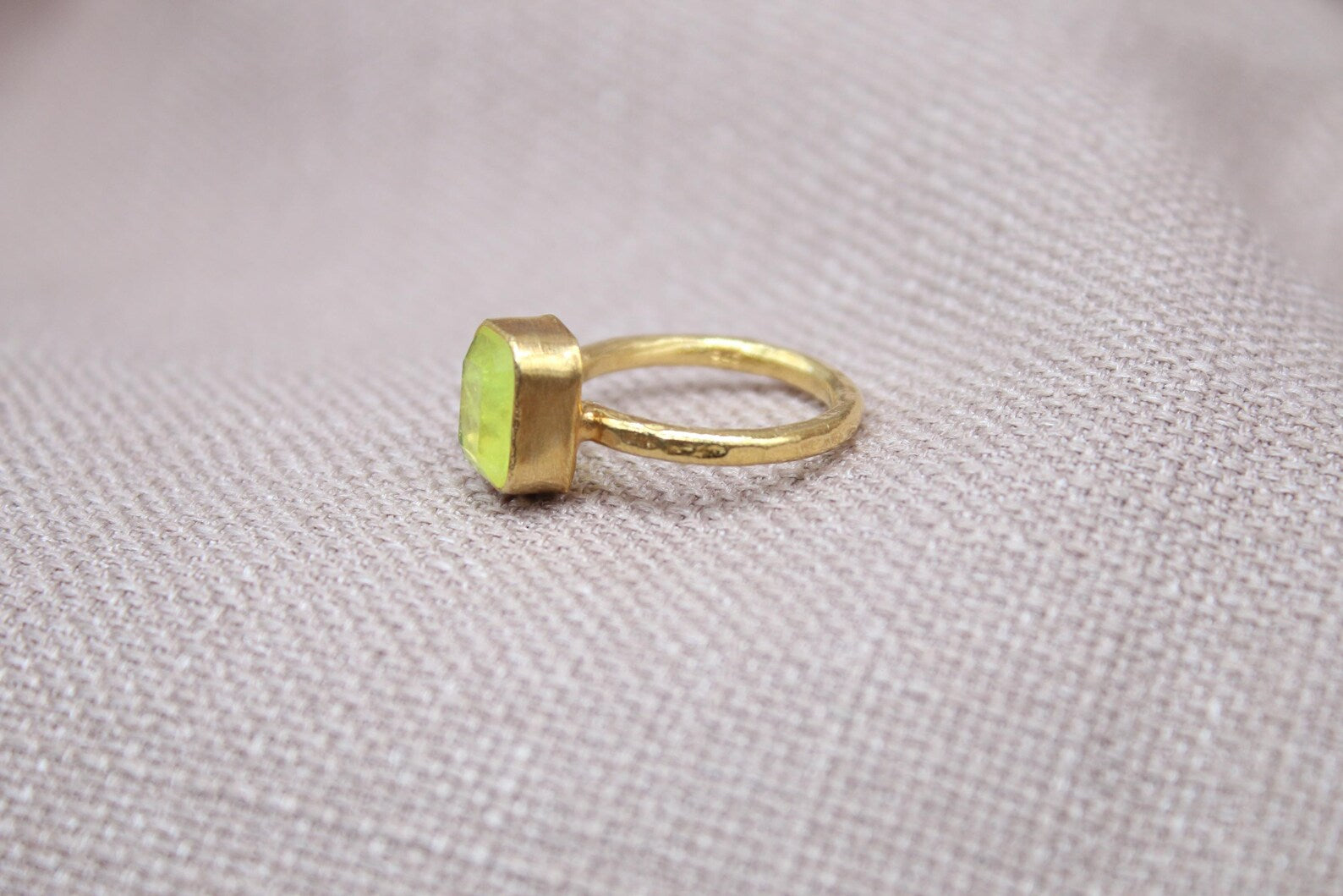 Citrine Statement Ring Gold Vermeil Sterling Silver Minimalist Ring