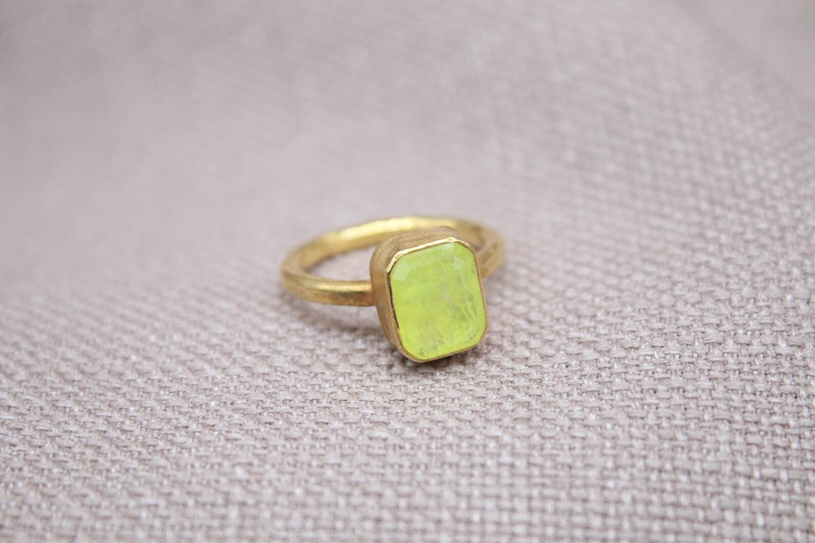 Citrine Statement Ring Gold Vermeil Sterling Silver Minimalist Ring