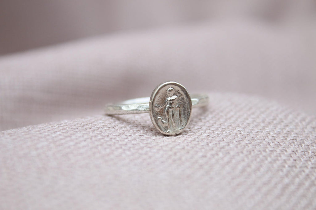 Athena Ancient Greek Coin Ring 925 Sterling Silver Handmade Statement Ring