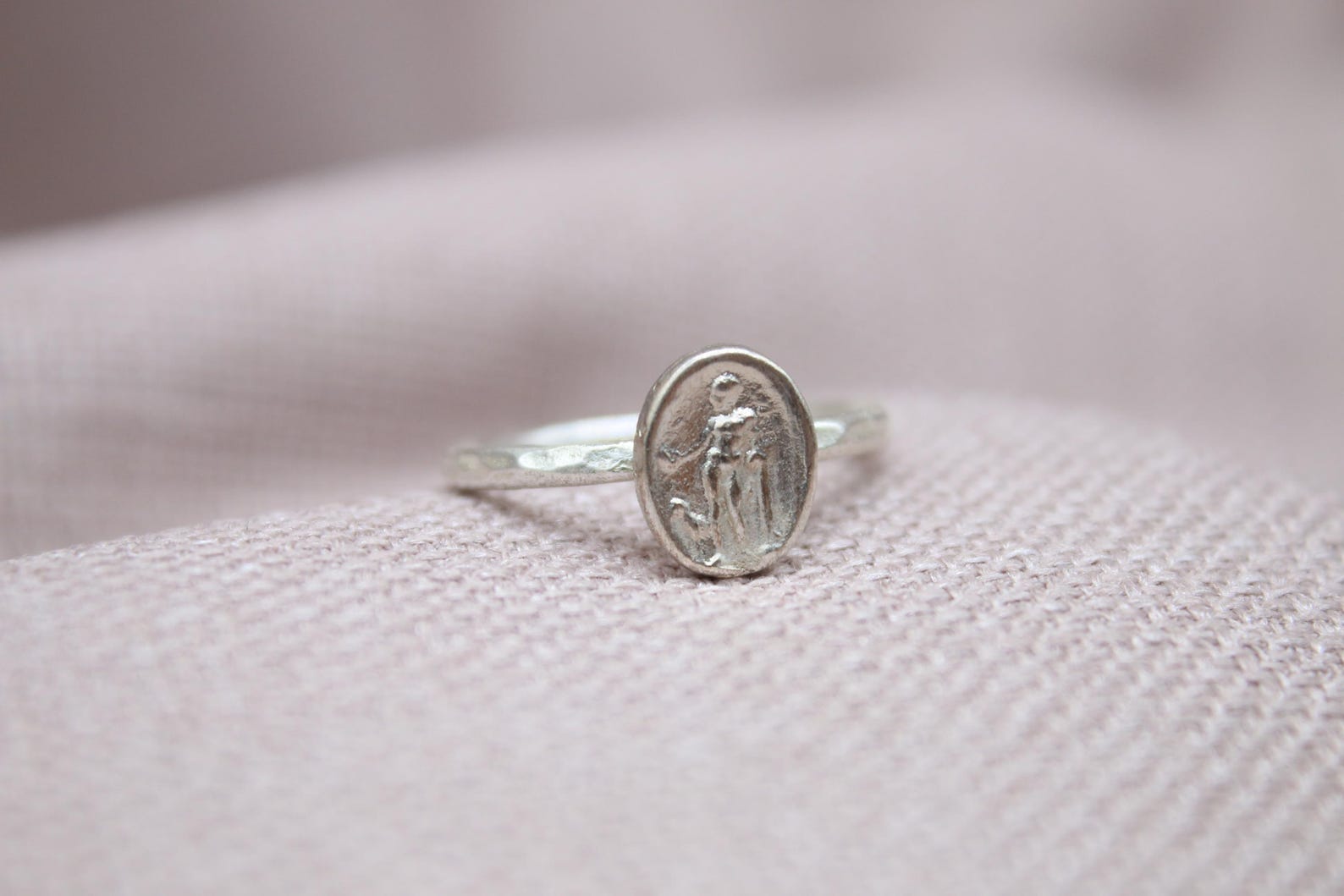 Athena Ancient Greek Coin Ring 925 Sterling Silver Handmade Statement Ring