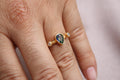 Mystic Topaz Pear Ring 22K Gold Plated 925 Sterling Silver Handmade Statement Ring