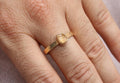 Rough Citrine Ring 22K Gold Plated 925 Sterling Silver Handmade Minimalist Ring