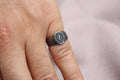 Athena Signet Ring Oxidized 925 Sterling Silver Handmade Greek Mythology Ring