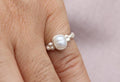 Natural Pearl Ring 925 Sterling Silver Handmade Vintage Style Artisan Ring