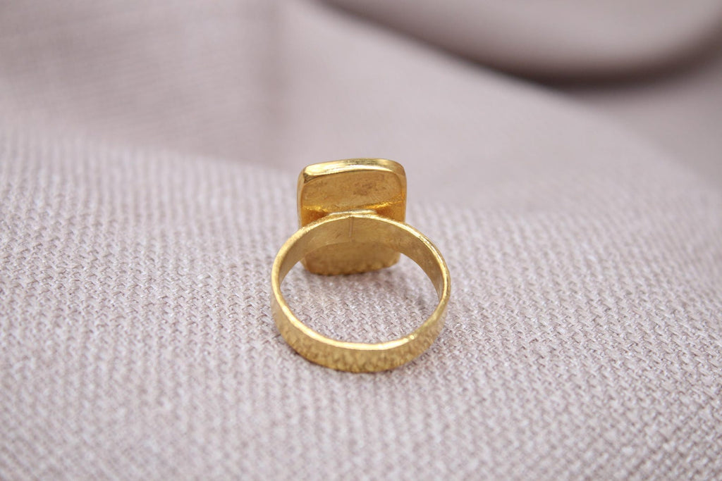 Handmade Bee Coin Ring Sterling Silver Bronze Coin Signet Statement Ring