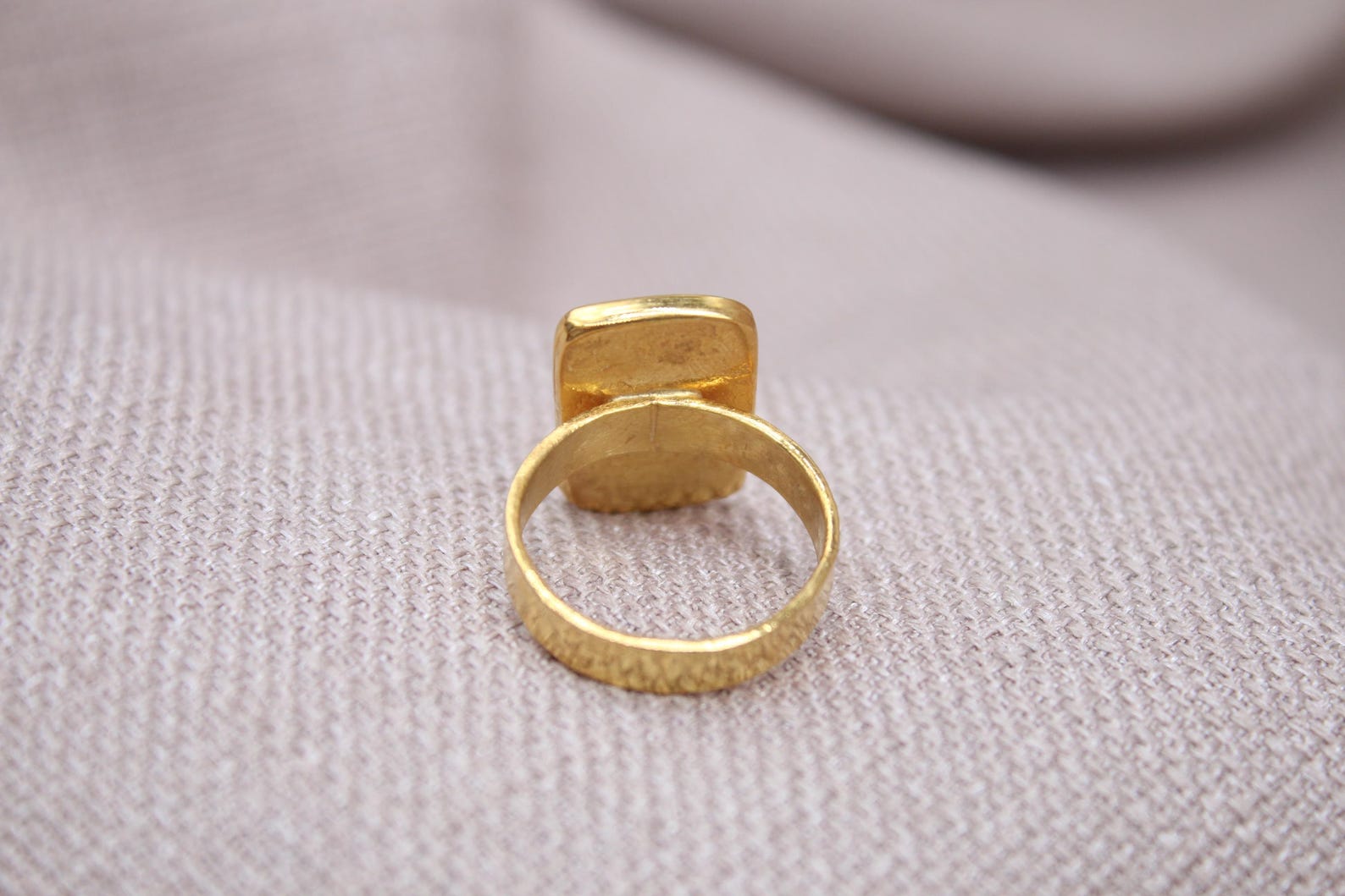 Handmade Bee Coin Ring Sterling Silver Bronze Coin Signet Statement Ring
