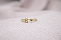 Personalized Letter Birthstone Ring Adjustable Sterling Silver Initial Ring Handmade