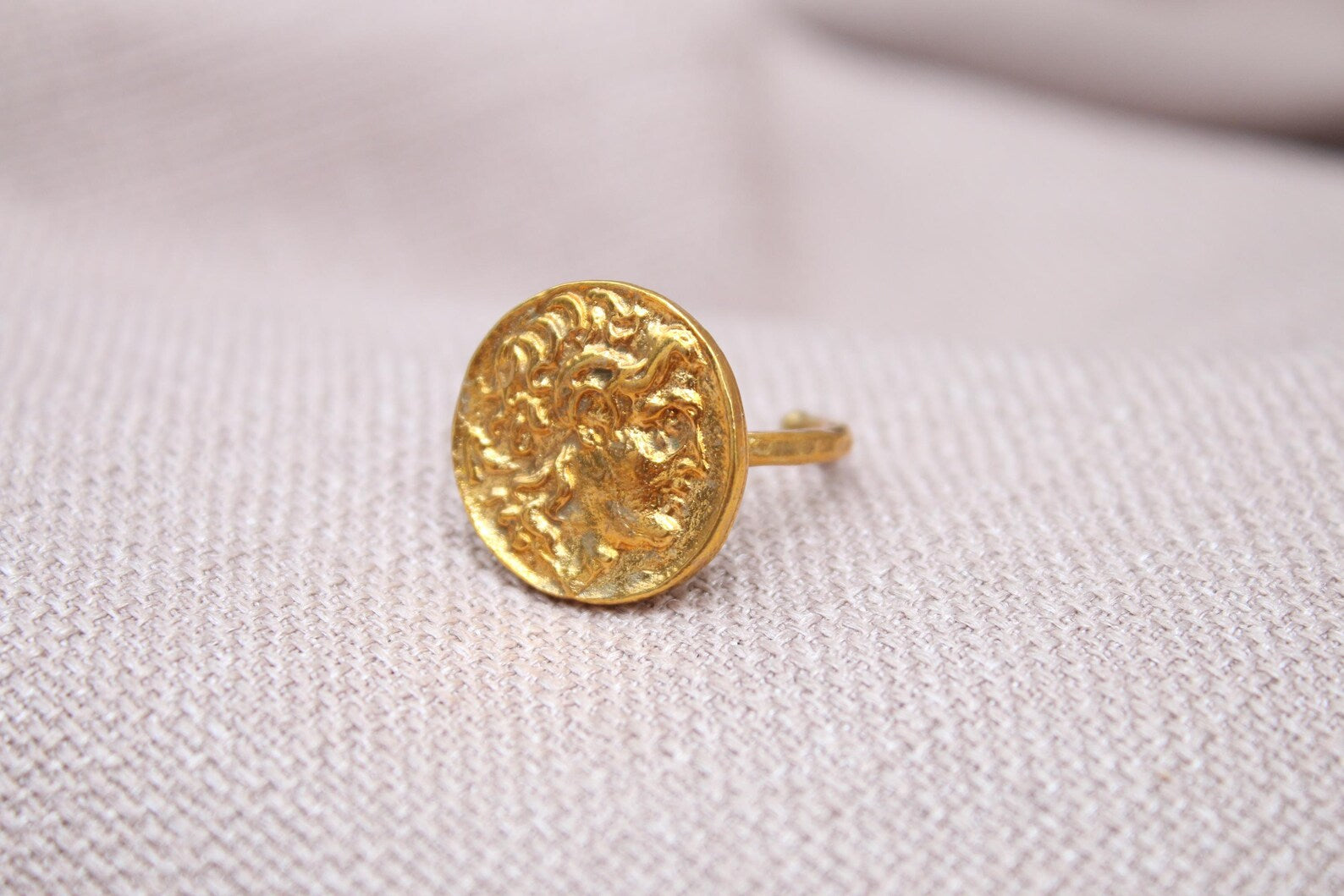 Alexander the Great Coin Signet Ring Sterling Silver Handmade Ancient Greek Ring