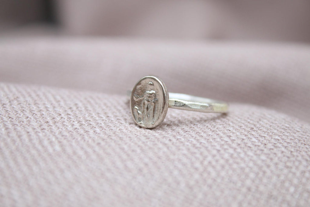 Athena Ancient Greek Coin Ring 925 Sterling Silver Handmade Statement Ring