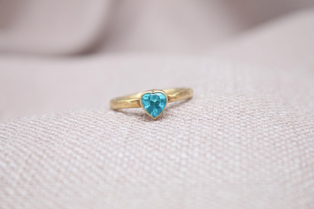 Blue Topaz Ring 925 Sterling Silver Handmade Artisan Gemstone Statement Ring