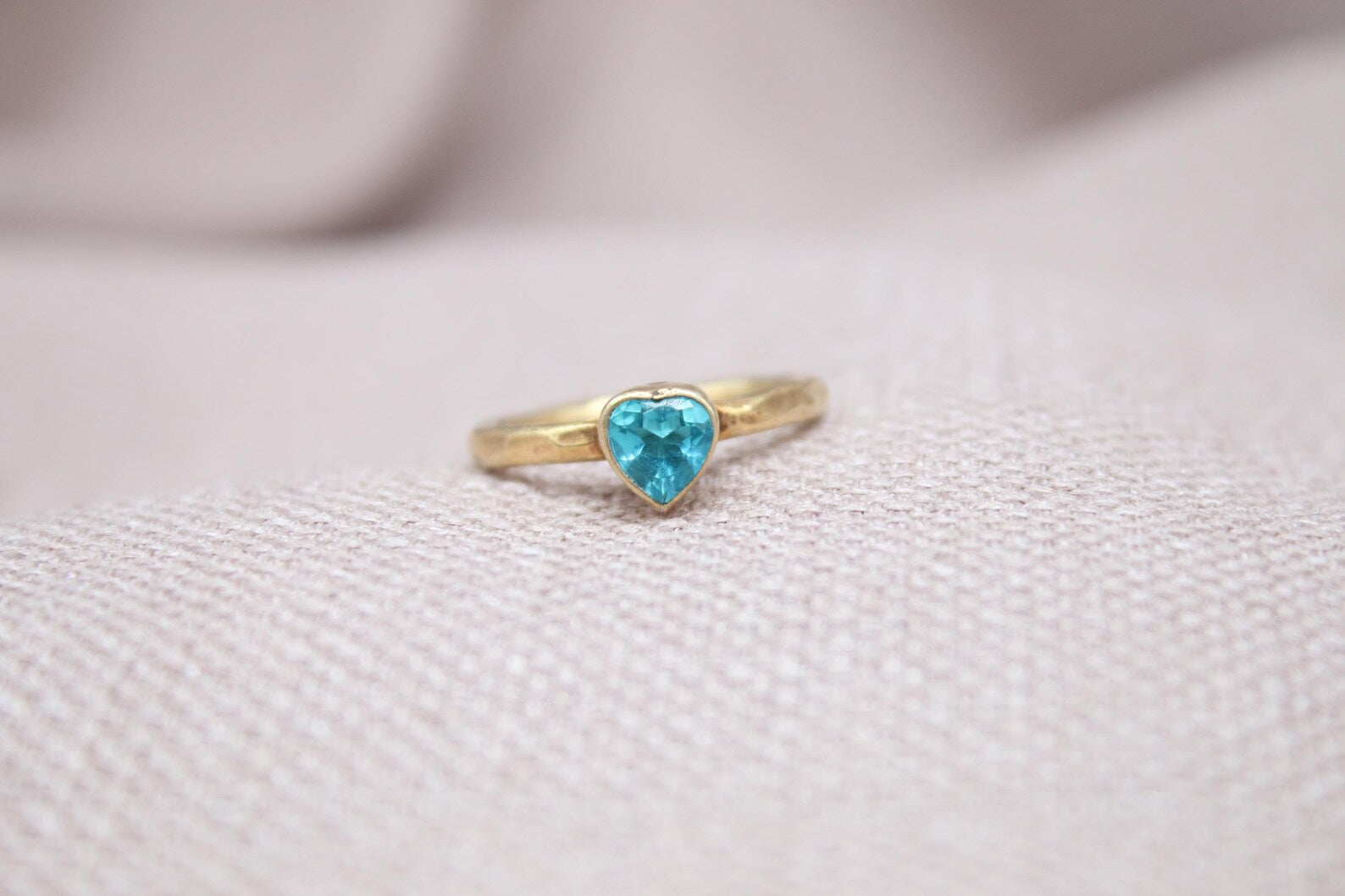 Blue Topaz Ring 925 Sterling Silver Handmade Artisan Gemstone Statement Ring