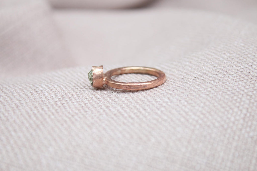 Raw Pyrite Ring 925 Sterling Silver Handmade Rustic Minimalist Gemstone Ring