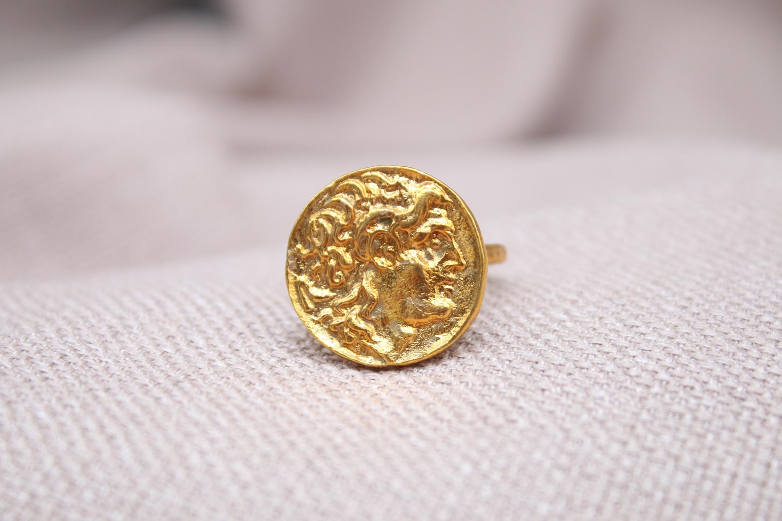 Alexander the Great Coin Signet Ring Sterling Silver Handmade Ancient Greek Ring